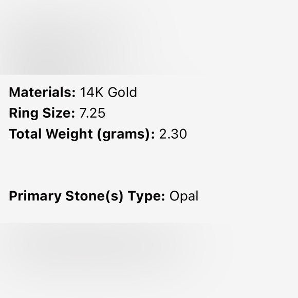 14K Yellow Gold & Opal Ring - Picture 8 of 9